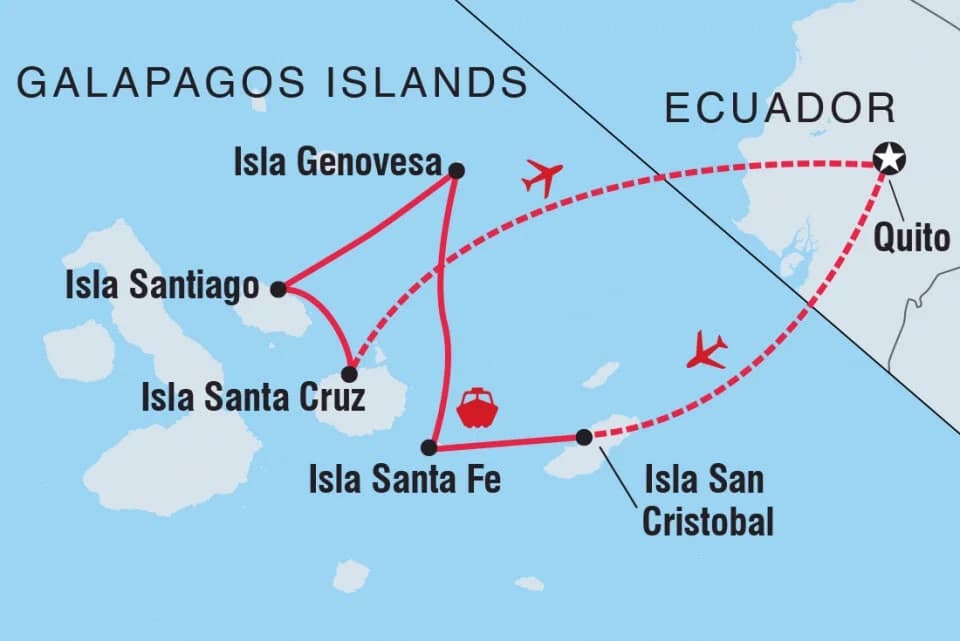 Itinerary route map