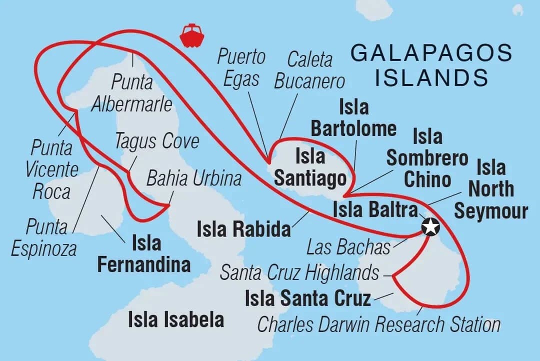 Itinerary route map