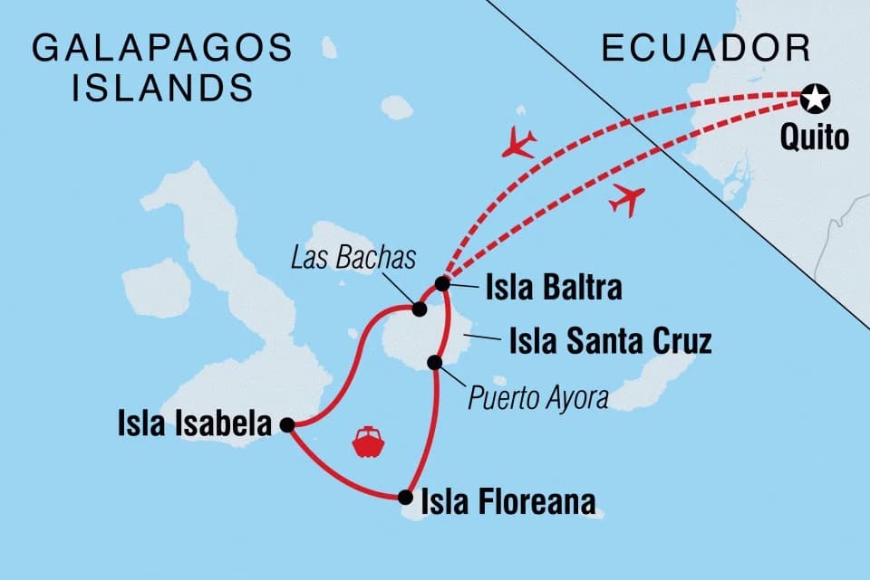 Itinerary route map