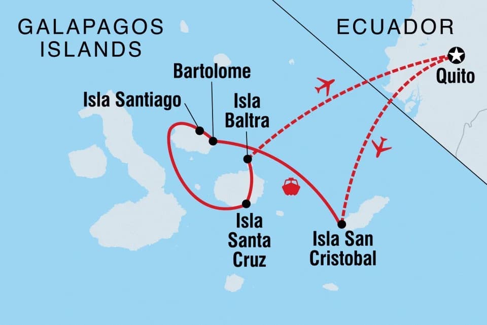 Itinerary route map