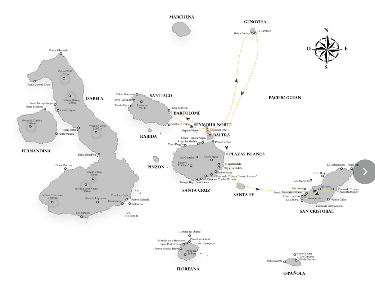 Itinerary route map