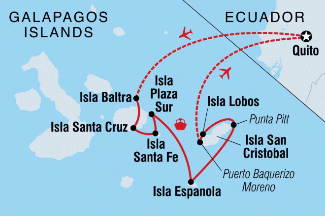 Itinerary route map
