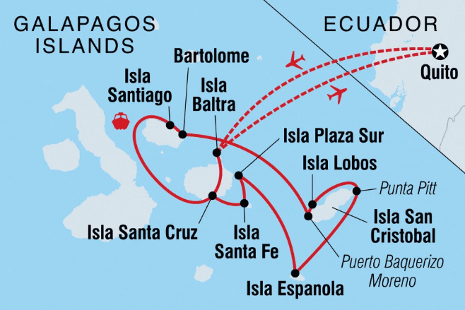 Itinerary route map