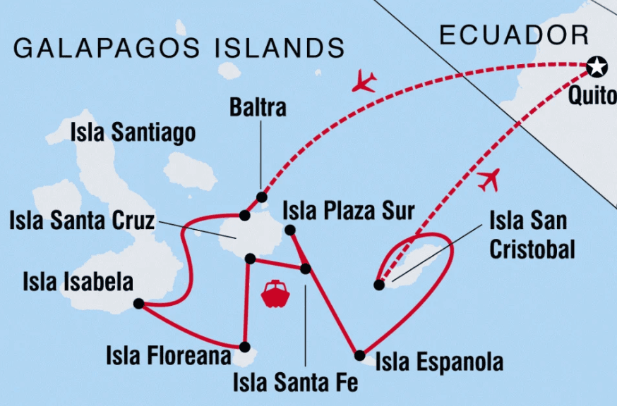 Itinerary route map