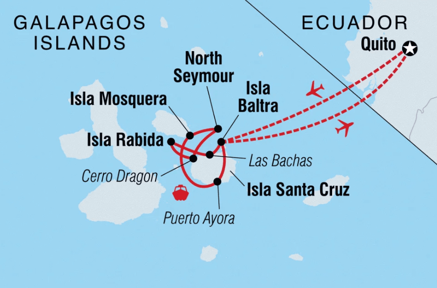 Itinerary route map
