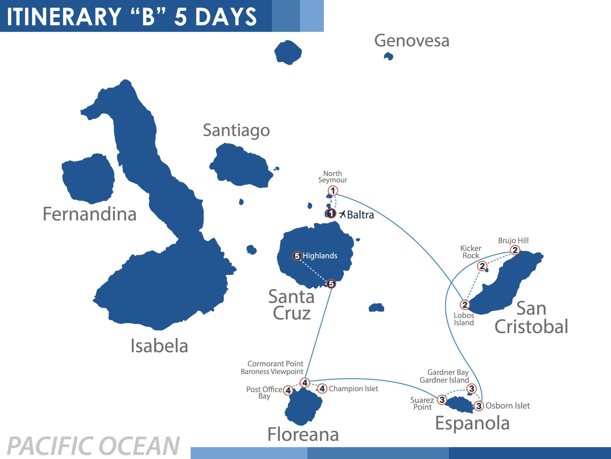 Itinerary route map
