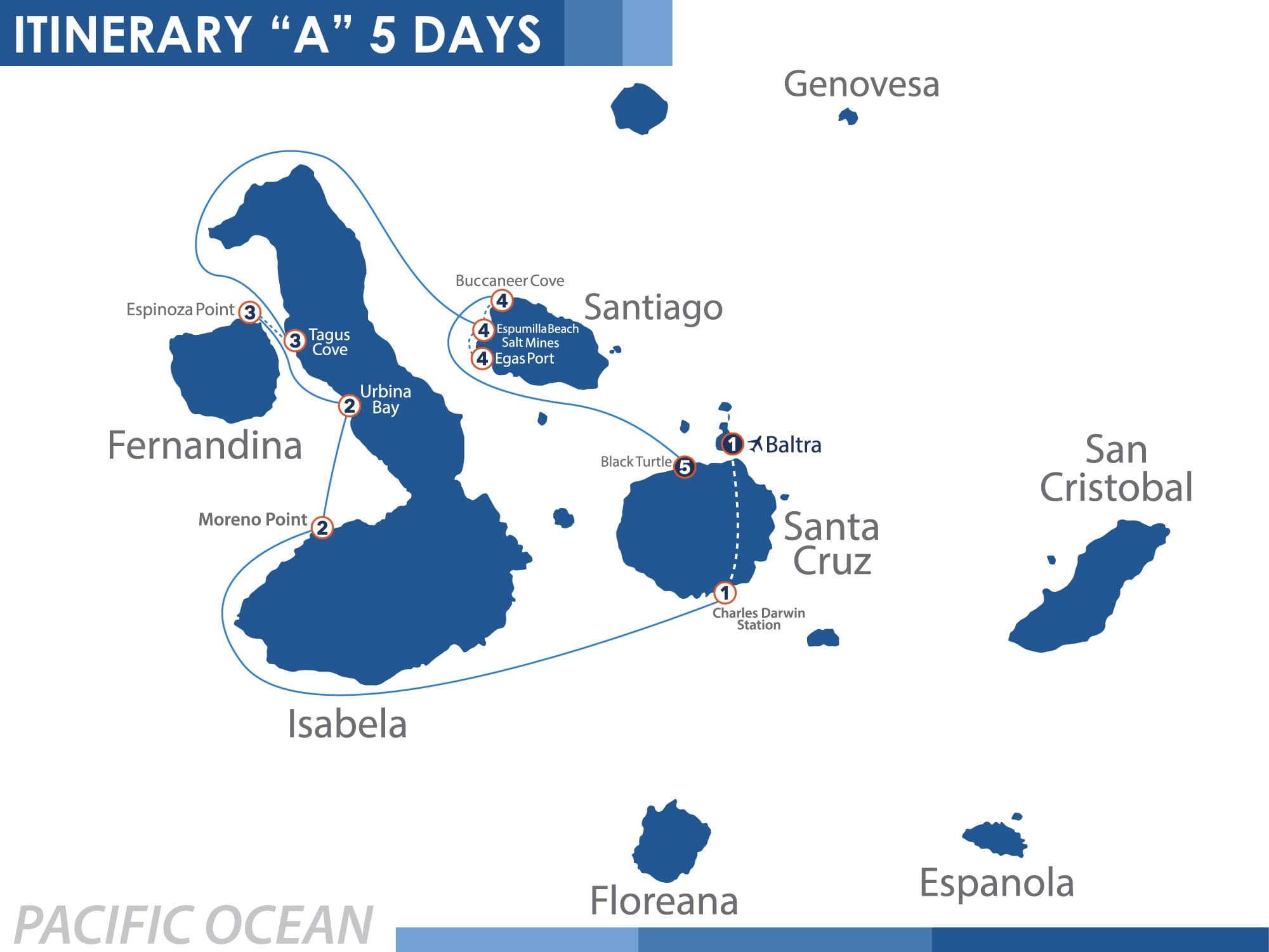 Itinerary route map