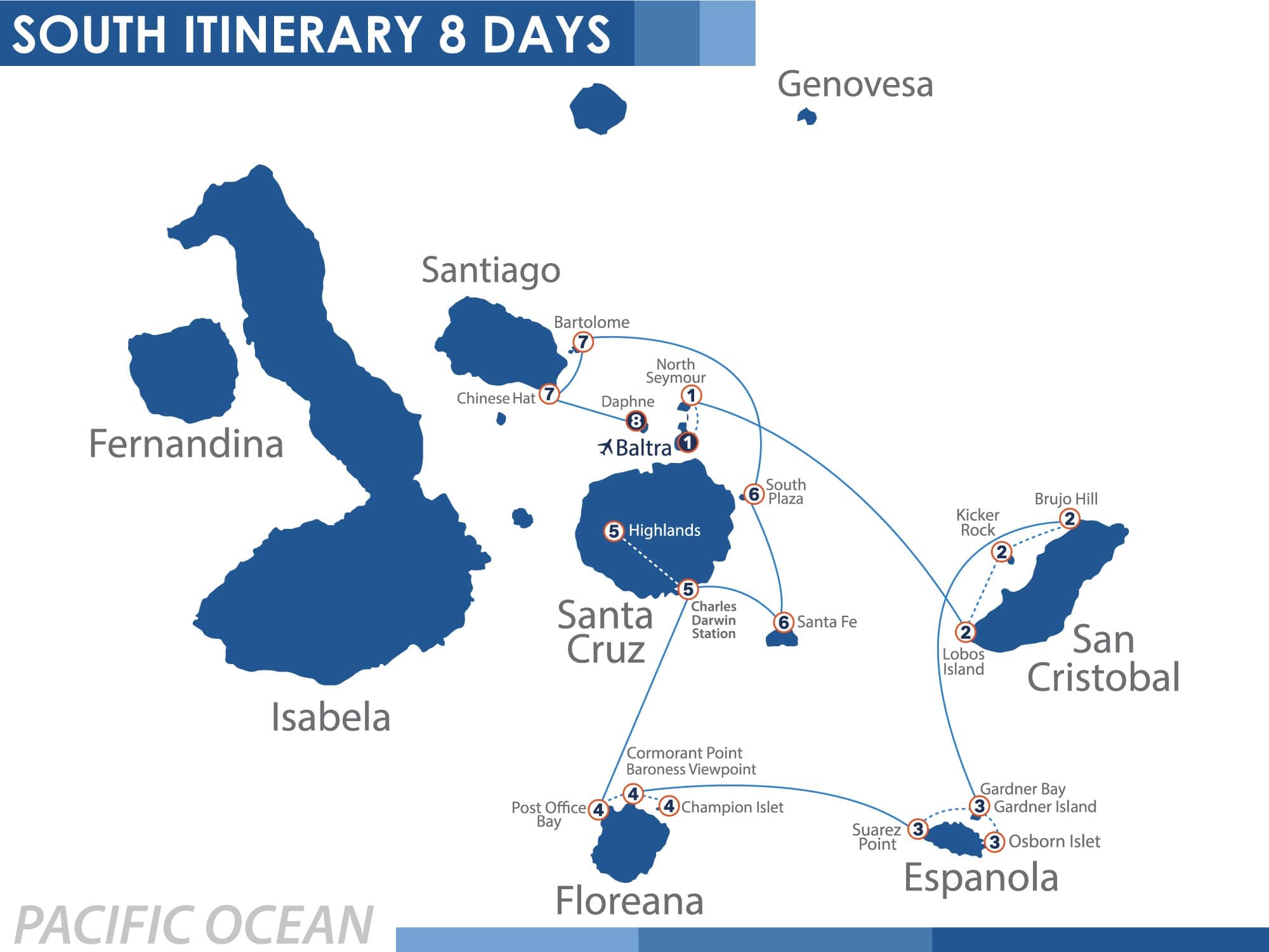 Itinerary route map