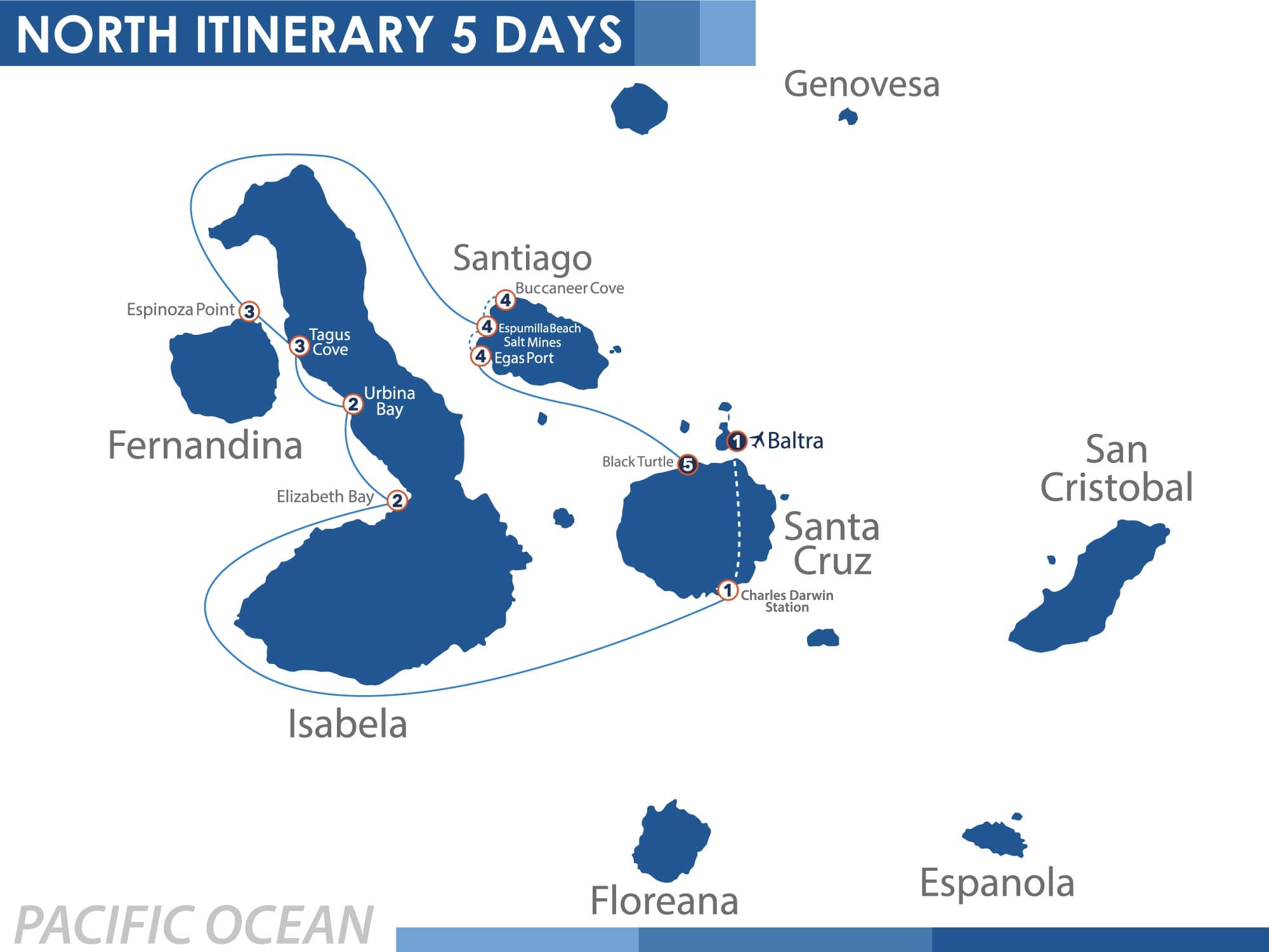 Itinerary route map