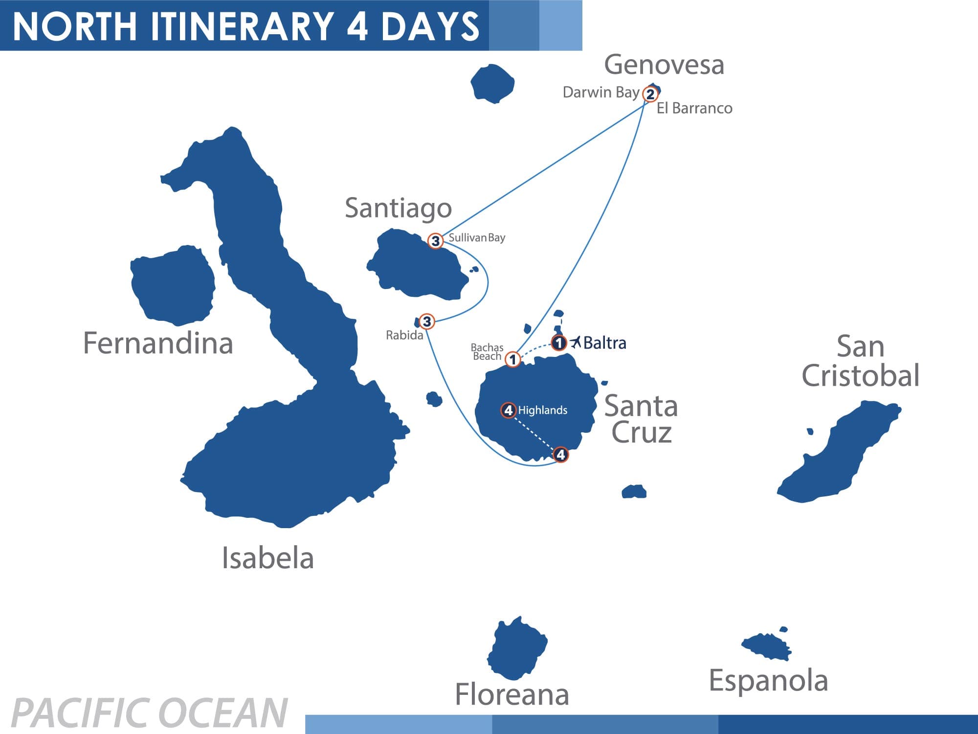Itinerary route map