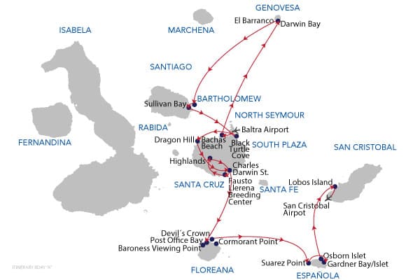 Itinerary route map
