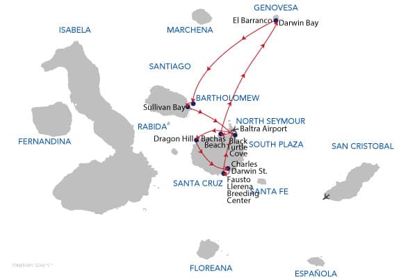 Itinerary route map
