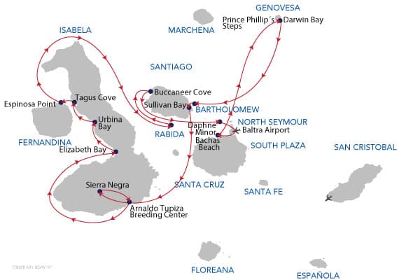 Itinerary route map