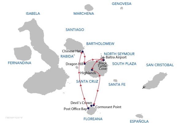 Itinerary route map
