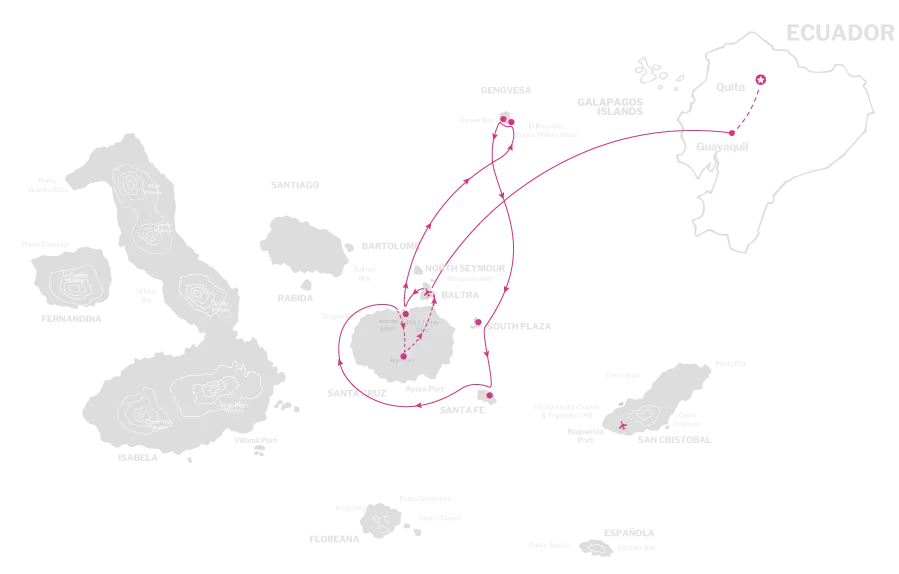 Itinerary route map